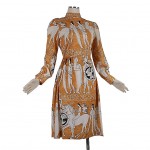 vintage 1970s print jersey dress