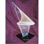 vintage 1972 robert fox lucite string art sculpture z