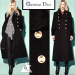 vintage 1980s christian dior wool military coat