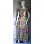 vintage 1980s mary mcfadden floral beaded evening gown