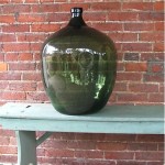 vintage 19th century blown glass demijohn