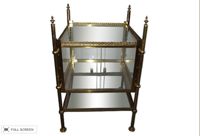 vintage 19th century brass pastry cabinet