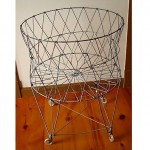 vintage allied folding collapsible metal wire laundry basket z