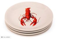 vintage bavaria set of lobster plates