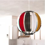 vintage c. 1960s lightolier metal ribbed lucite pendant light z