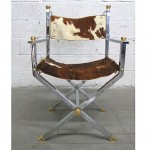 vintage chrome and cowhide chair