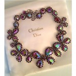 vintage early christian dior rhinestone necklace