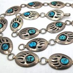 vintage f chee navajo sterling turquoise concho belt z