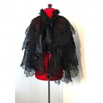 vintage french victorian lace and silk cape