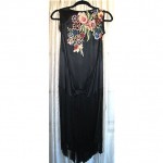 vintage hand embroidered fringed flapper dress