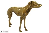 vintage large brass greyhound figure