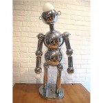 vintage large italian torino robot lamp z