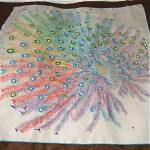 vintage liberty silk peacock scarf