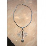 vintage los castillo fish bone necklace z