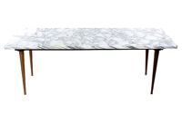 vintage mid-century marble top coffee table