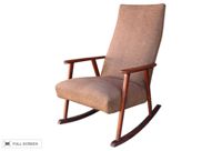 vintage mid-century teak rocker