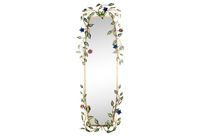 vintage midcentury floral mirror