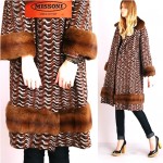 vintage missoni fur trim coat z