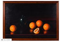 vintage oil painting of oranges