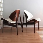 vintage pair of danish modern kodawood chairs z
