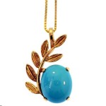 vintage persian turquoise 14k necklace