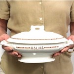 vintage rare 135 carr porcelain US Light House Service Tureen Serving Bowl z