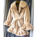 vintage ruffled mink fur jacket