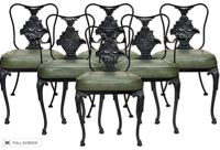 vintage set of woodard iron dining chairs