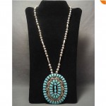 vintage silver turquoise necklace