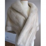 vintage white mink bridal stole