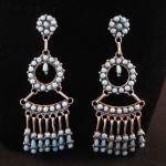 vintage zuni sterling turquoise earrings