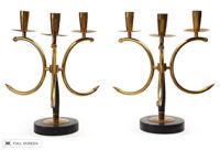 pair of vintage 1950s french candelabra