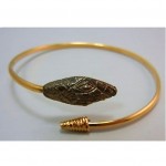 victorian gold serpent bangle bracelet