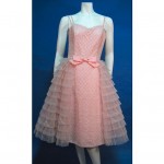 vintag 1960s eyelet ruffle prom party dress
