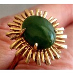 vintage 14k jade ring