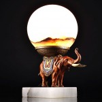 vintage 1920s bronze alabaster elephant table lamp