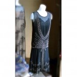 vintage 1920s glass bead flapper dress