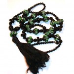 vintage 1920s venetian millefiori bead tassel necklace