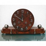 vintage 1930s mauthe wood mantel chime clock