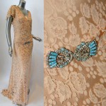 vintage 1930s nelly gaffney bias lace evening gown z