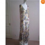 vintage 1930s silk chiffon maxi dress