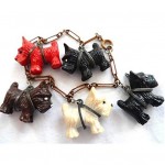 vintage 1940s celluloid scottie dog bracelet