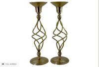 vintage 1950s german brass candlesticks