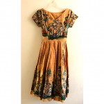 vintage 1950s kay windsor asian print day dress z