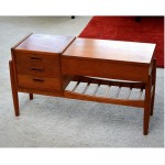 vintage 1960s arne iversen teak mini credenza storage table z