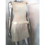 vintage 1960s metallic fringed dress