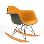 vintage 1960s original eames herman miller rocking chair with alexander girard fabric