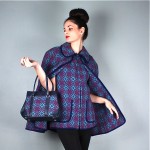 vintage 1960s wool cape and handbag z