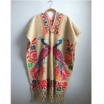 vintage 1970s embroidered poncho