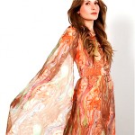 vintage 1970s marbled maxi dress z